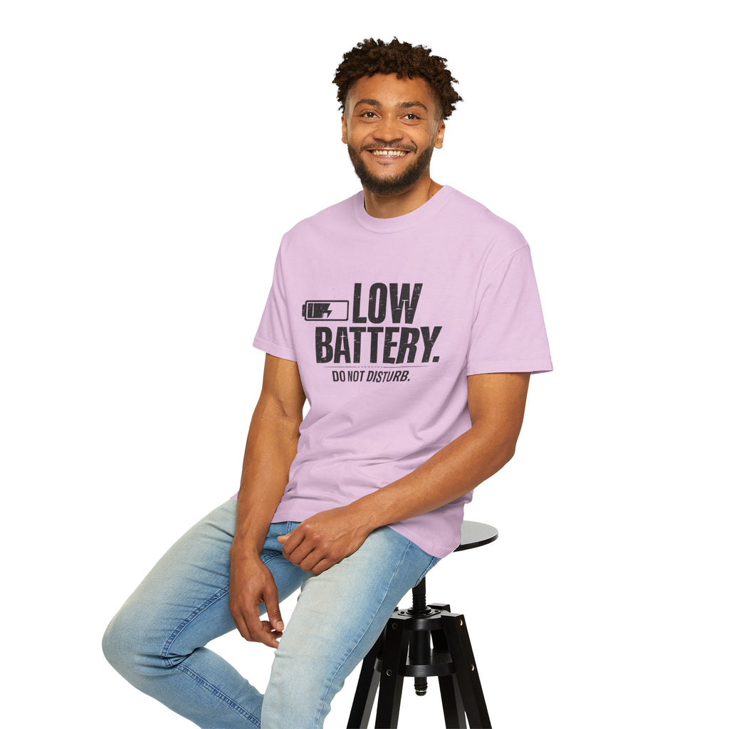 LOW BATTERY Do Not Disturb Graphic T-Shirt