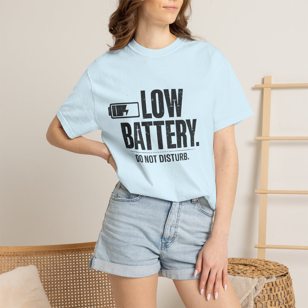 LOW BATTERY Do Not Disturb Graphic T-Shirt