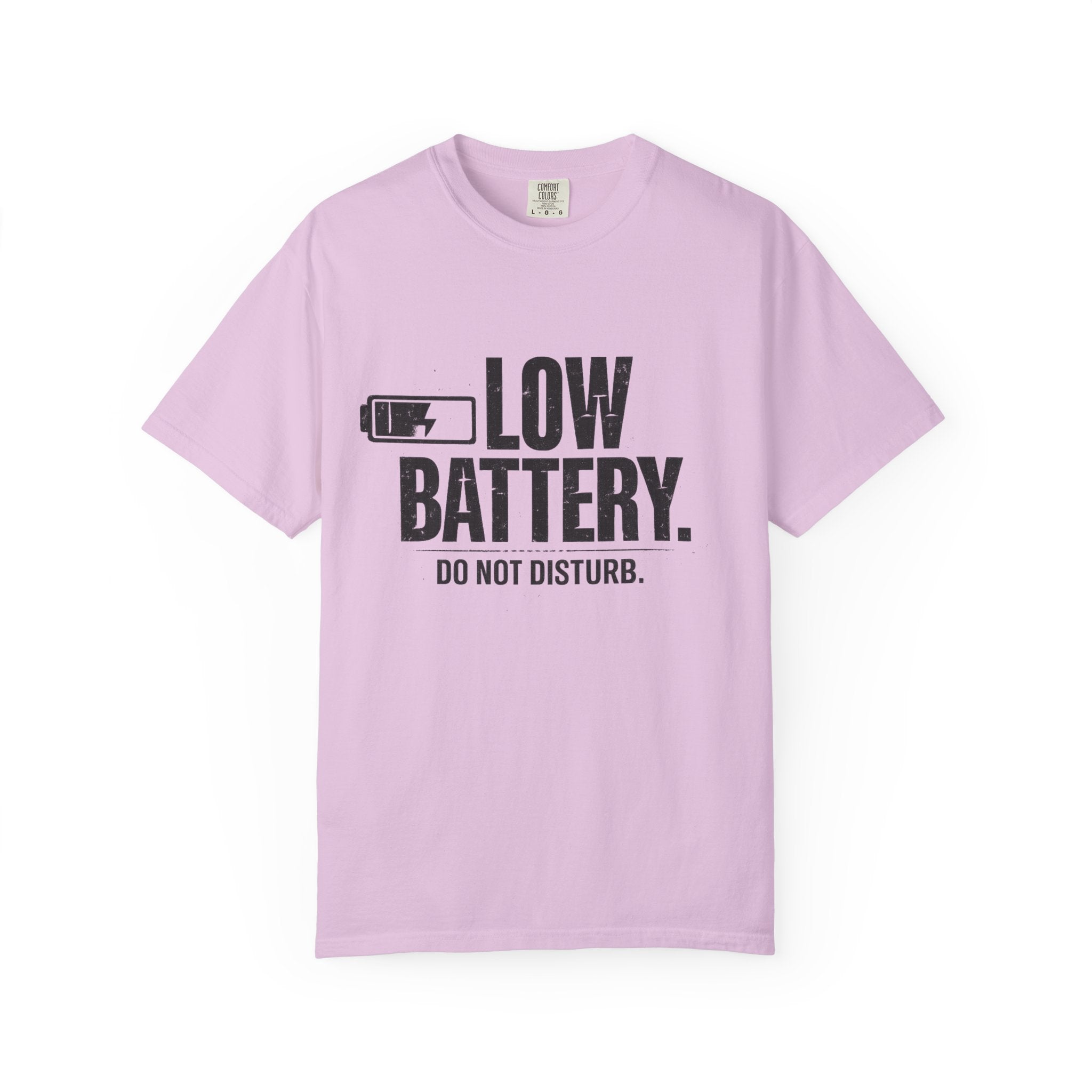 LOW BATTERY Do Not Disturb Graphic T-Shirt