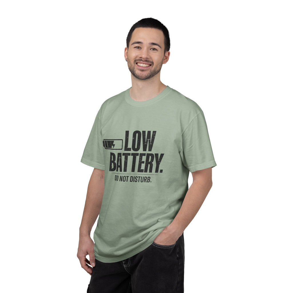 LOW BATTERY Do Not Disturb Graphic T-Shirt