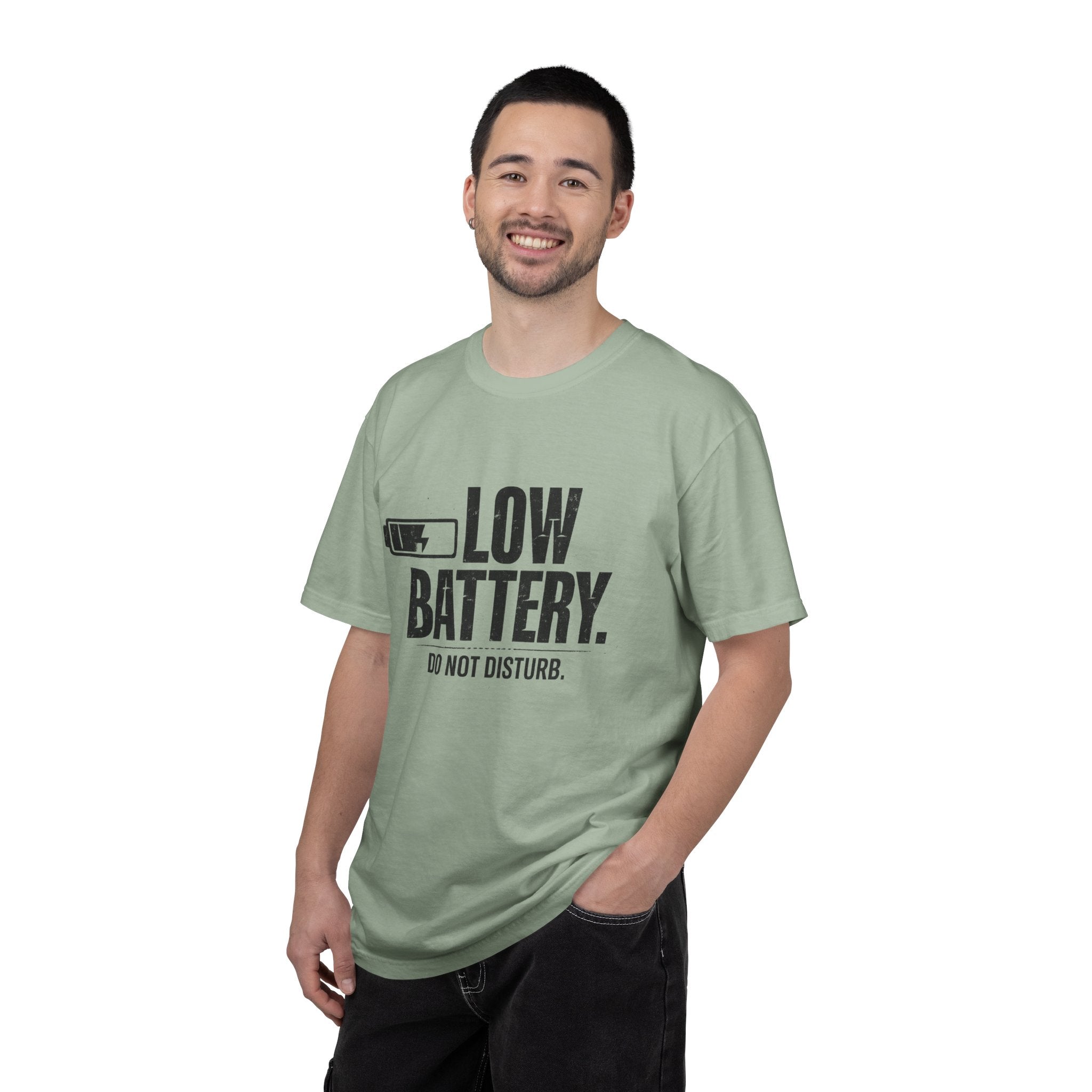 LOW BATTERY Do Not Disturb Graphic T-Shirt