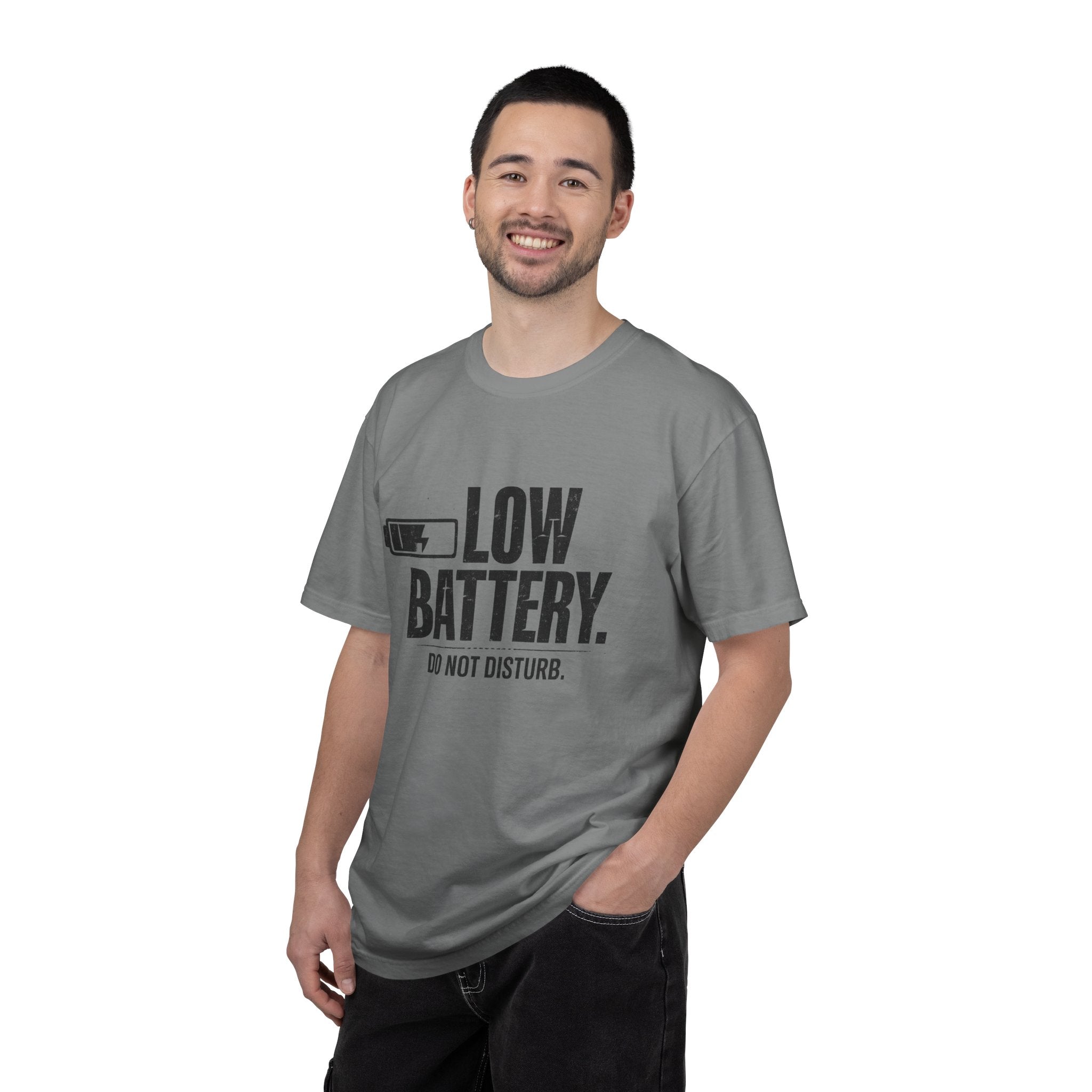 LOW BATTERY Do Not Disturb Graphic T-Shirt