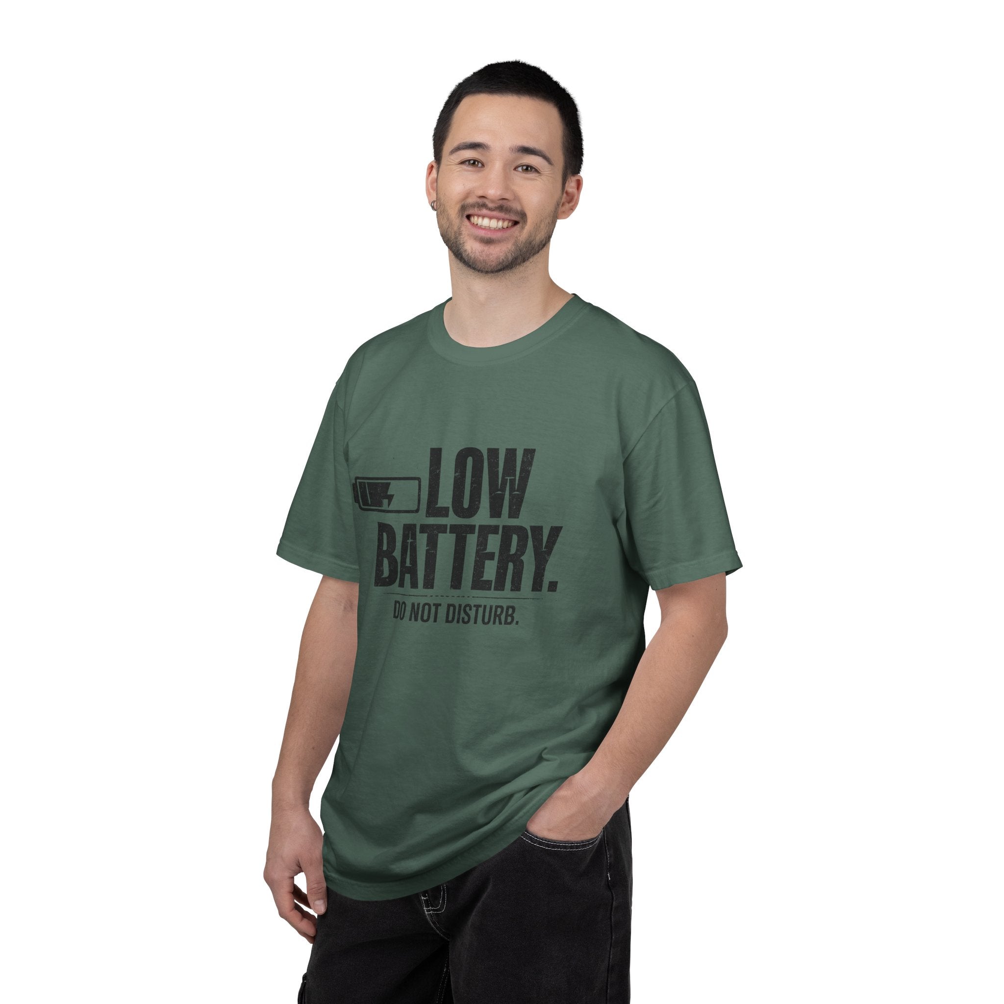 LOW BATTERY Do Not Disturb Graphic T-Shirt