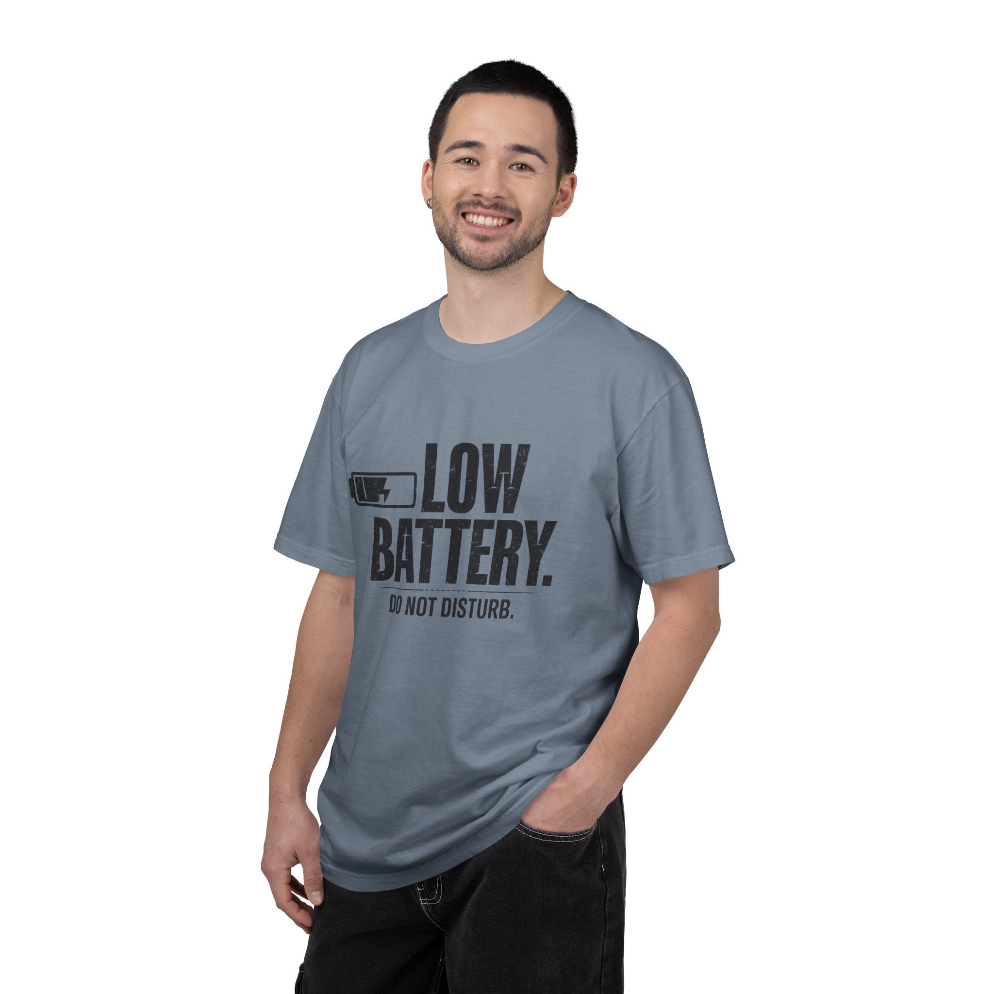 LOW BATTERY Do Not Disturb Graphic T-Shirt