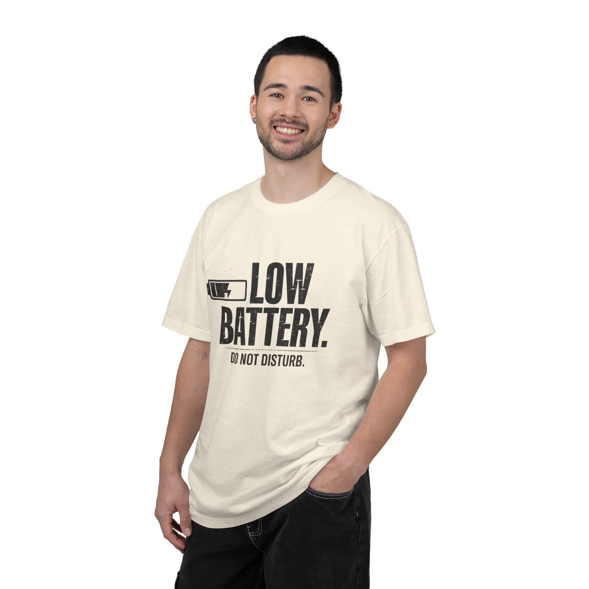 LOW BATTERY Do Not Disturb Graphic T-Shirt