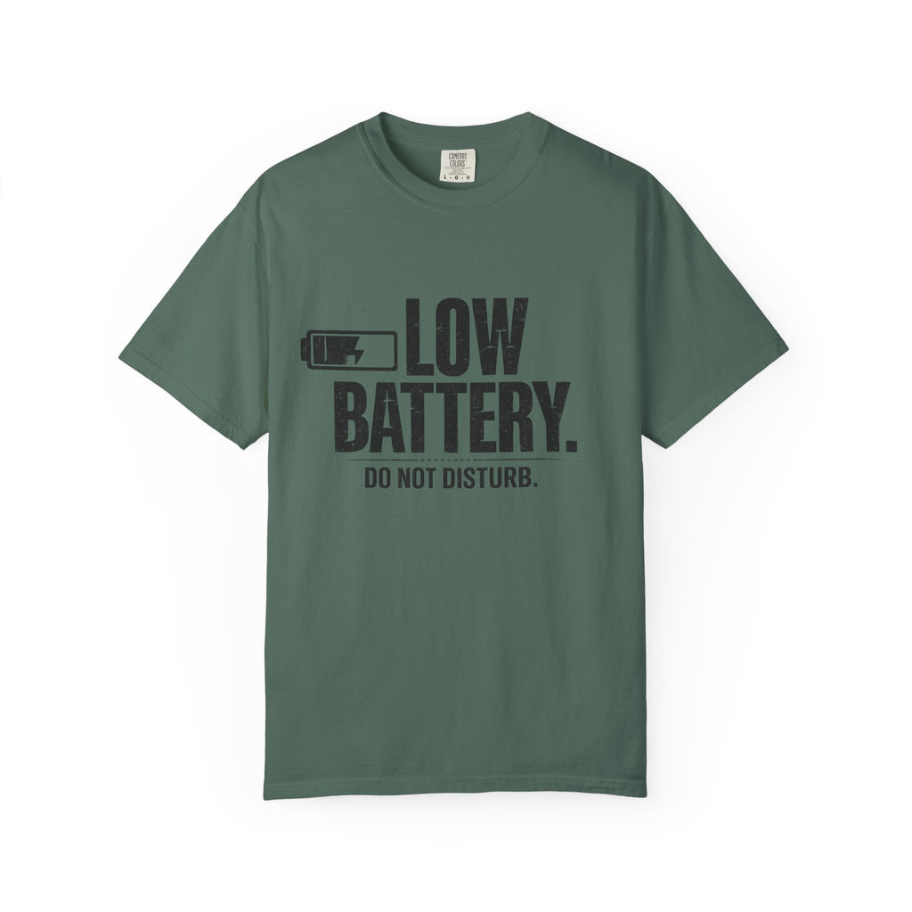 LOW BATTERY Do Not Disturb Graphic T-Shirt
