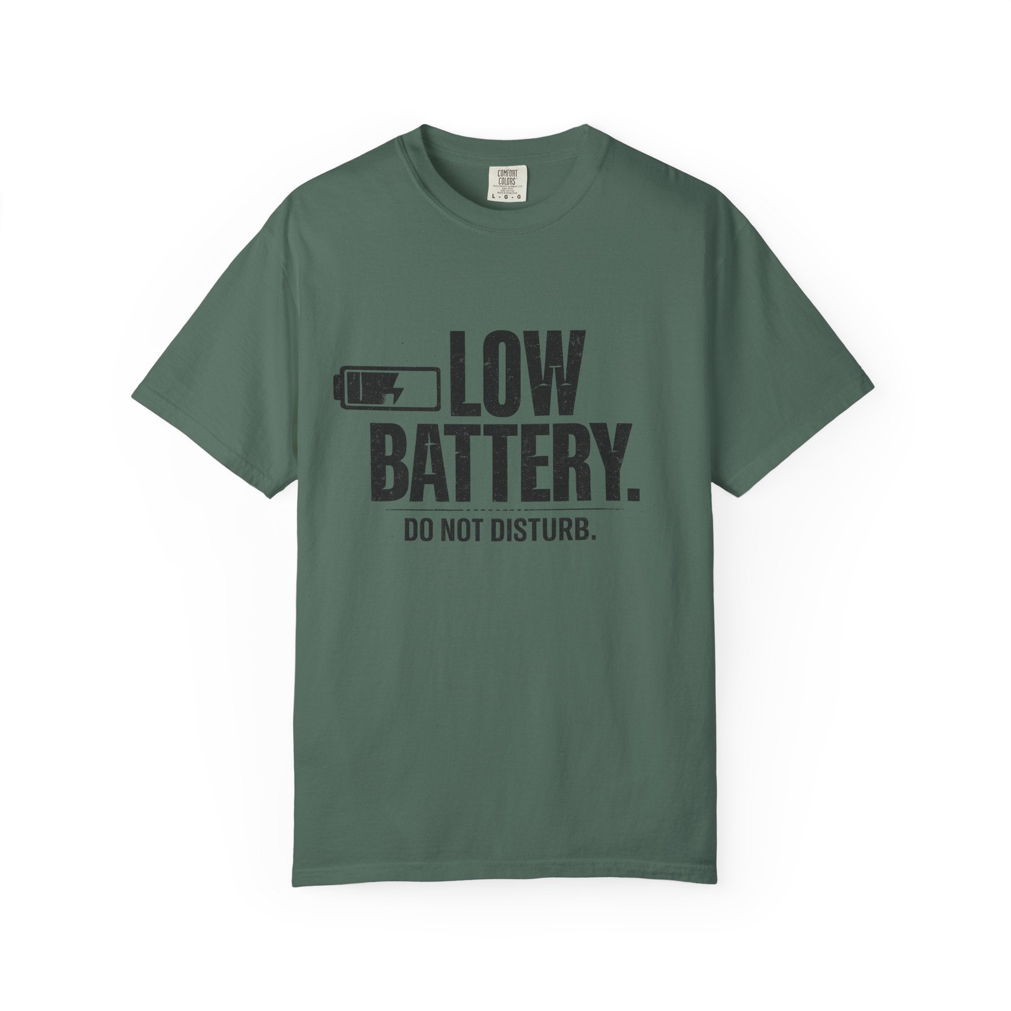 LOW BATTERY Do Not Disturb Graphic T-Shirt