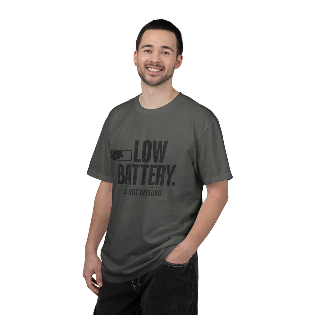 LOW BATTERY Do Not Disturb Graphic T-Shirt