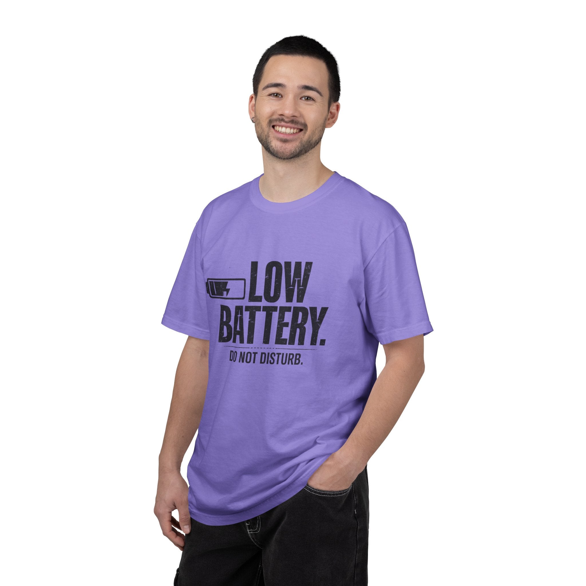 LOW BATTERY Do Not Disturb Graphic T-Shirt