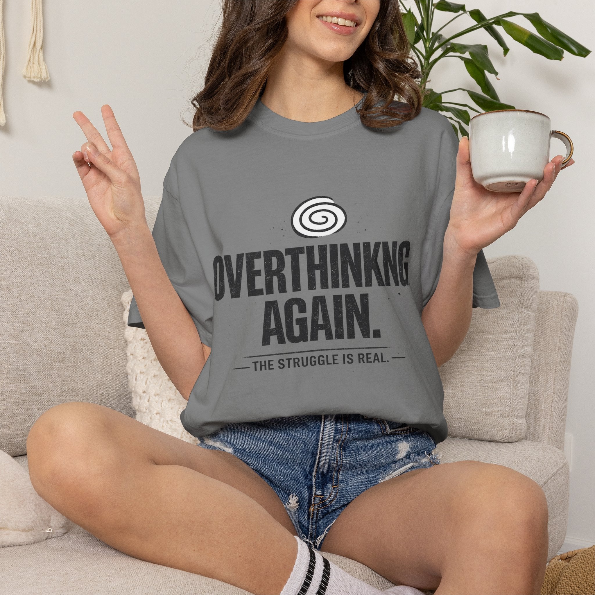 OVERTHINKING AGAIN Graphic T-Shirt
