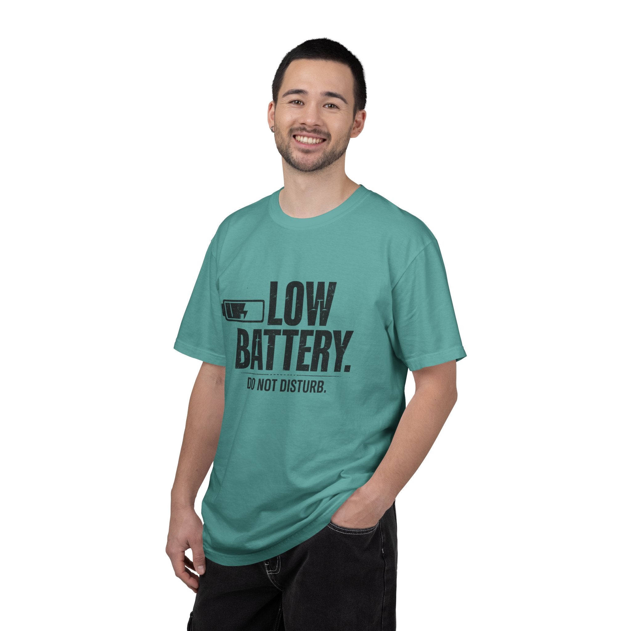 LOW BATTERY Do Not Disturb Graphic T-Shirt