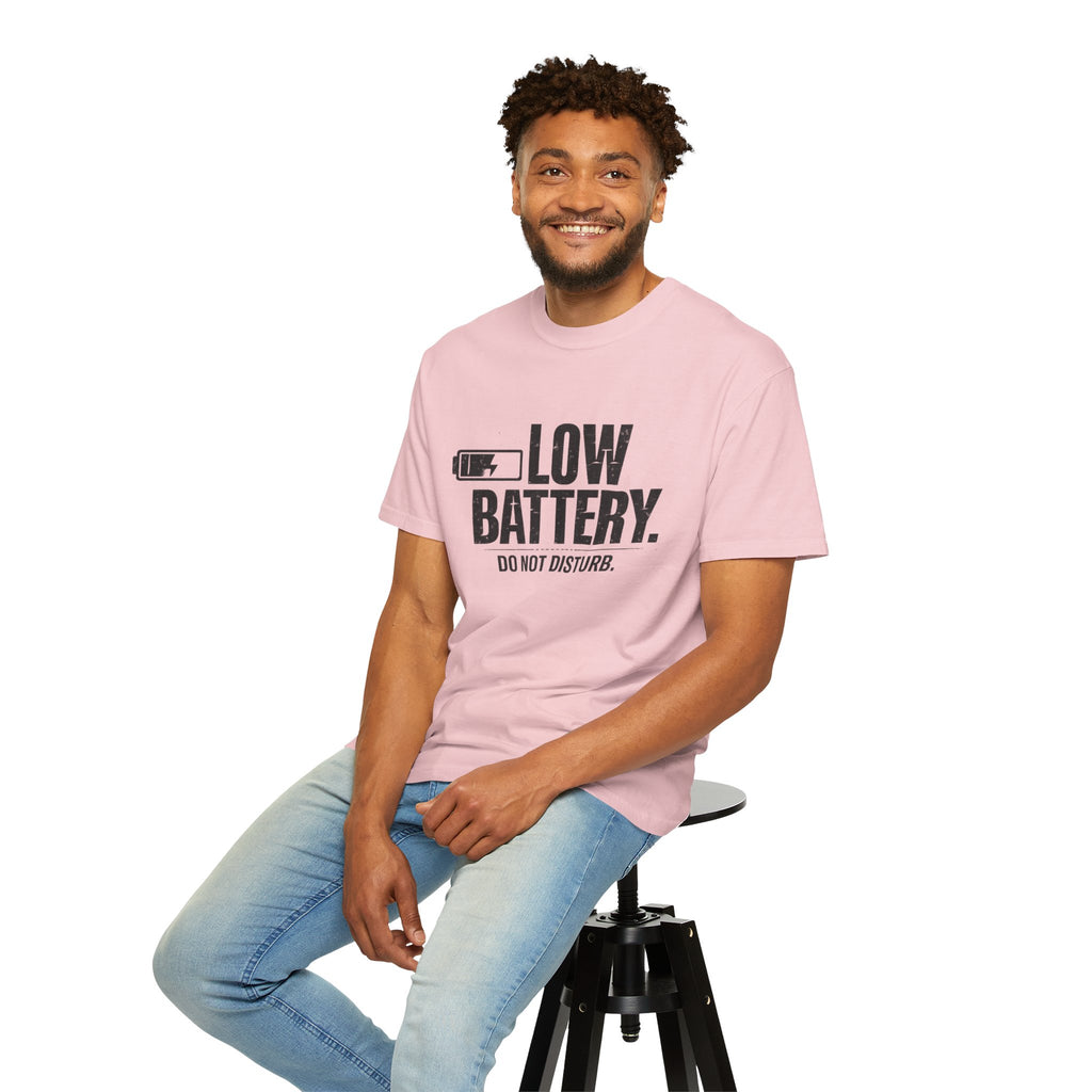 LOW BATTERY Do Not Disturb Graphic T-Shirt