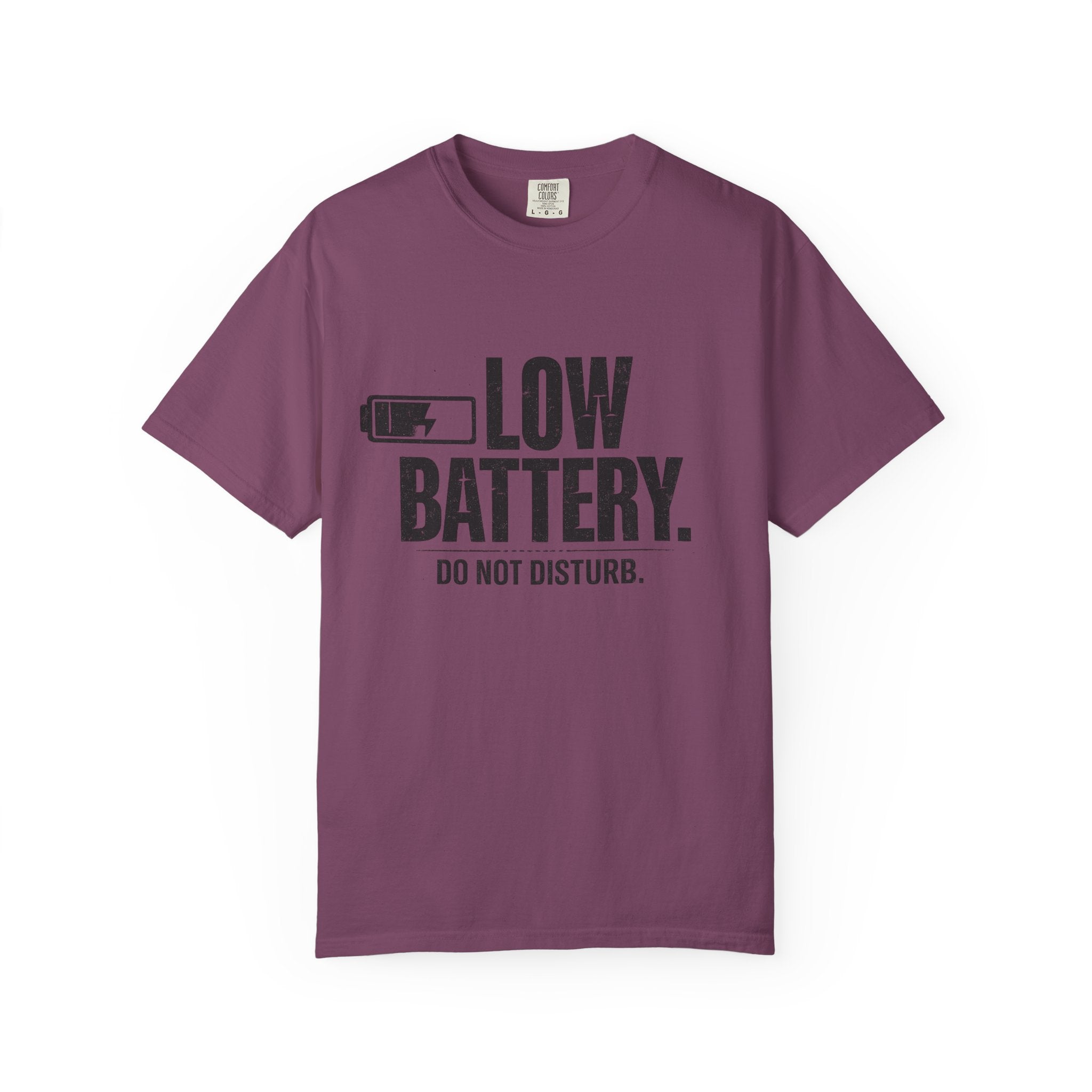LOW BATTERY Do Not Disturb Graphic T-Shirt