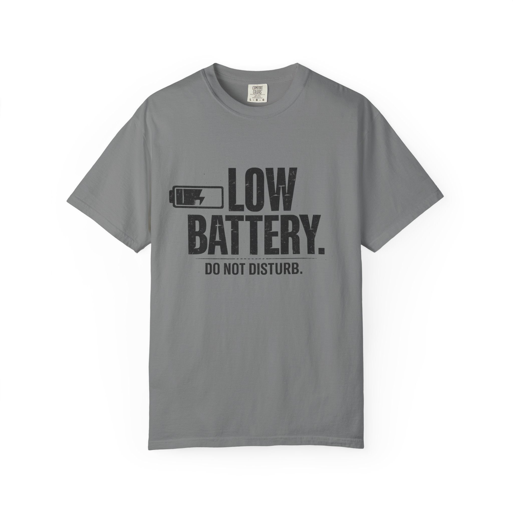 LOW BATTERY Do Not Disturb Graphic T-Shirt